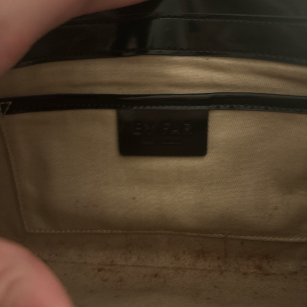 BYFAR Black Semi Patent Leather Shoulder Bag - Picture 4 of 4